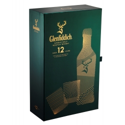 Viskis GLENFIDDICH 12 YO (DĖŽUTĖJE SU 2 TAURĖM) 0,7 L