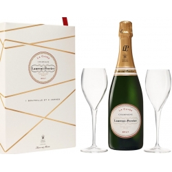 Šampanas LAURENT PERRIER LA CUVEE BRUT 0,75 L su 2 taurėmis