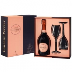 Šampanas Laurent Perrier Cuvee Rose Brut 0,75 L (dėž.+2 taurės)