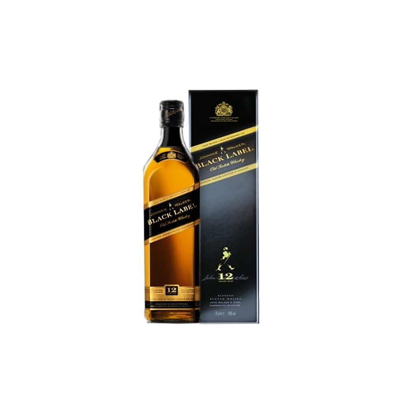 Viskis JOHNNIE WALKER BLACK LABEL 12YO 0.7 L. su dėžute