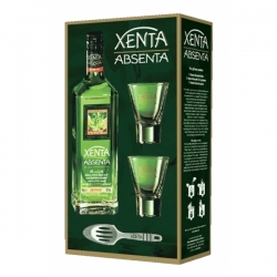 Absentas Xenta Absenta (dėžutė su 2 taur. ir šaukšteliu) 0.7 L