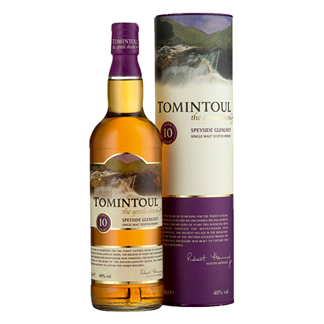 Viskis TOMINTOUL 10YO SINGLE MALT 0,7L (su dėžute)