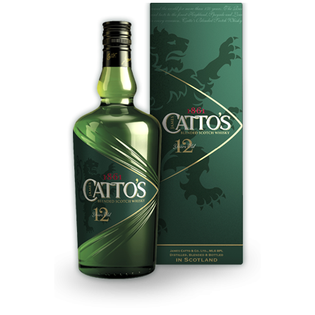 Viskis CATTO`S 12 Years Old 0,7L su dėž.